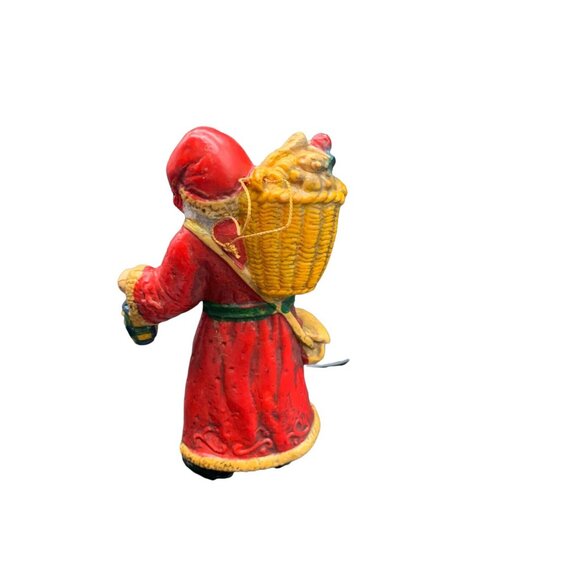 Vintage Plastic Old World Santa Christmas Ornament Toys Trees Hong Kong 6" - Picture 3 of 8